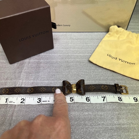 Louis Vuitton Leather Monogram Favorite Bow Bracelet - Picture 5 of 10